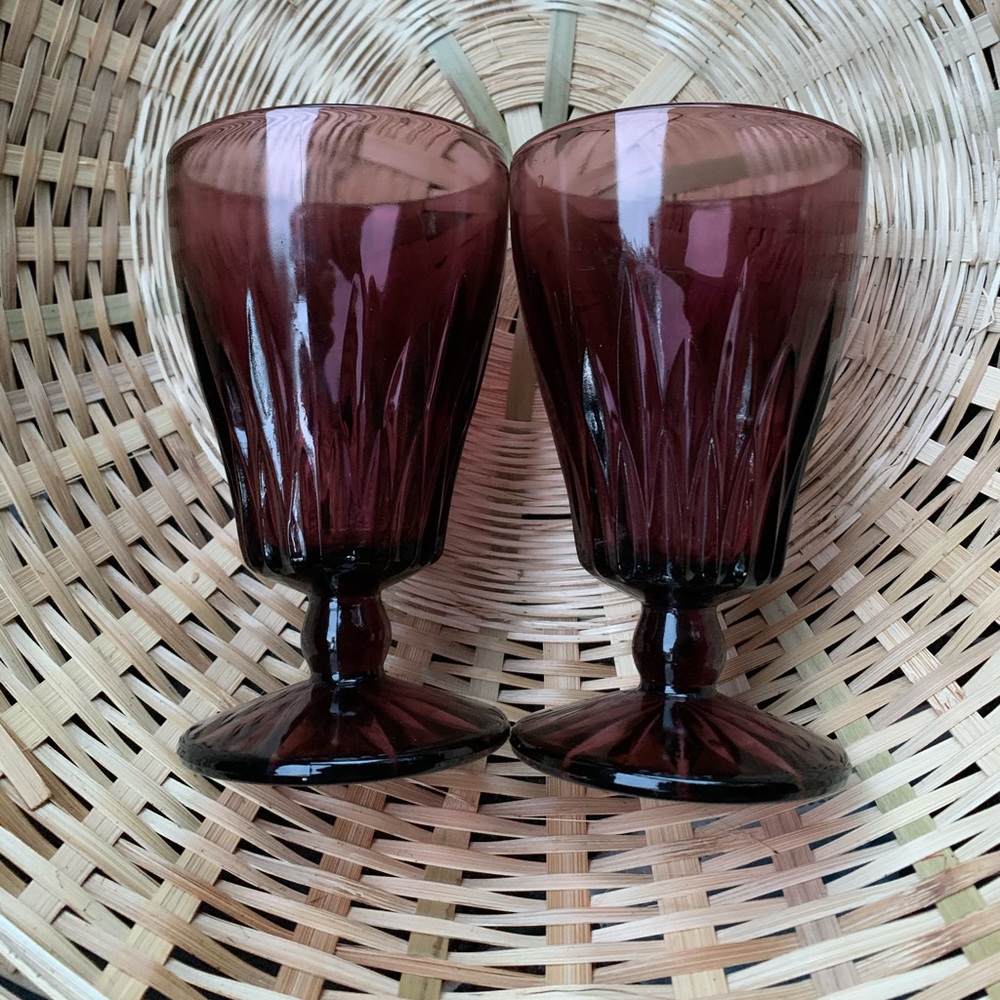 Vintage Purple Goblets